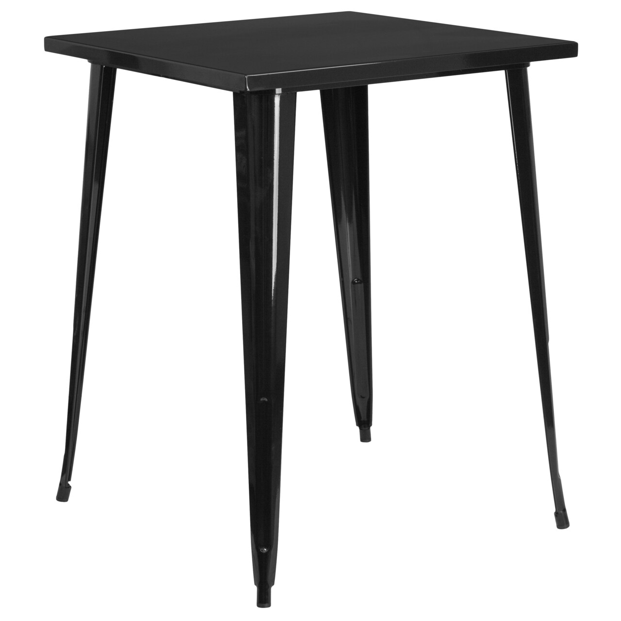 Merrick Lane Rothko Patio Dining Table with Metal Frame and Square Top